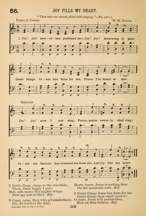 Our Glad Hosanna: for the service of Song in the Sunday School, the Social Gathering, and the Prayer Meeting page 32