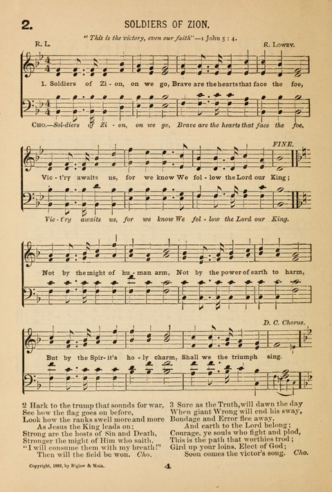 Our Glad Hosanna: for the service of Song in the Sunday School, the Social Gathering, and the Prayer Meeting page 4