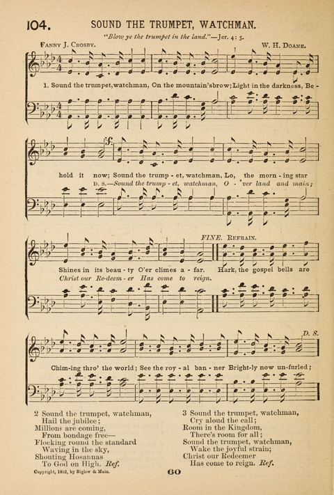 Our Glad Hosanna: for the service of Song in the Sunday School, the Social Gathering, and the Prayer Meeting page 60