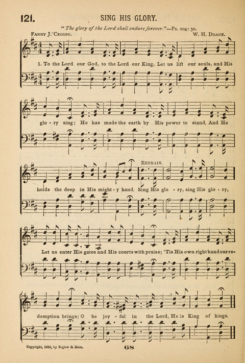 Our Glad Hosanna: for the service of Song in the Sunday School, the Social Gathering, and the Prayer Meeting page 68