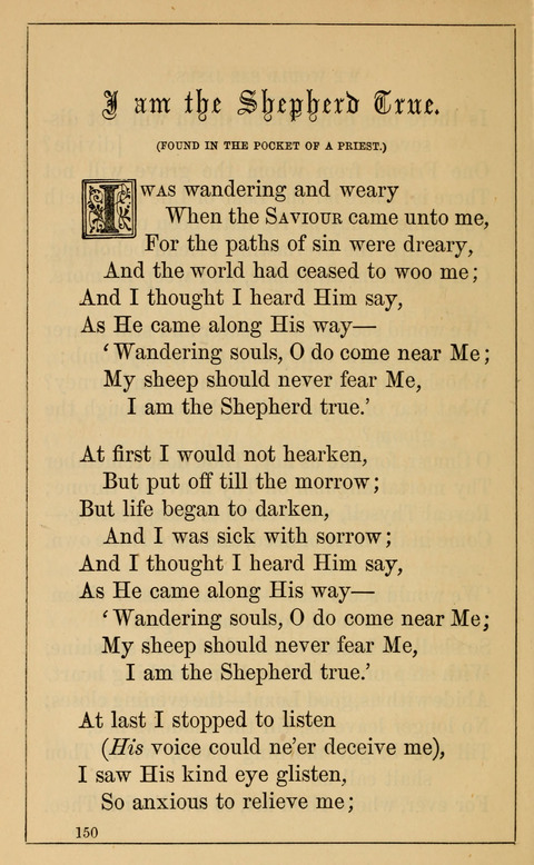 One Hundred Choice Hymns: in large type page 150