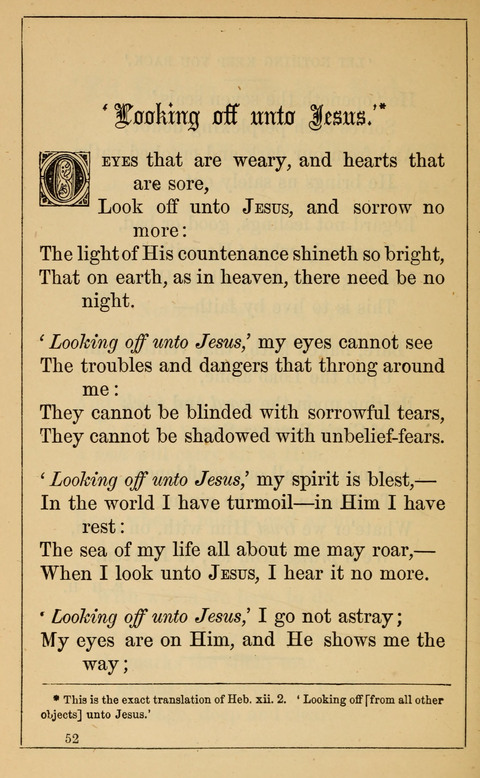 One Hundred Choice Hymns: in large type page 52