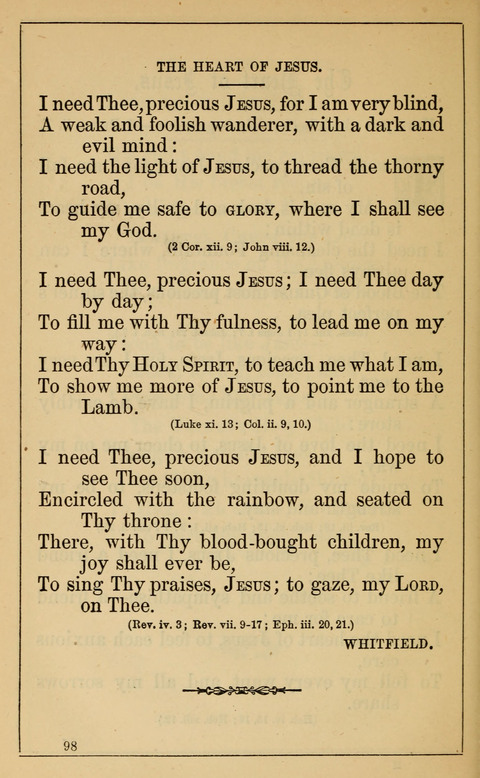 One Hundred Choice Hymns: in large type page 98