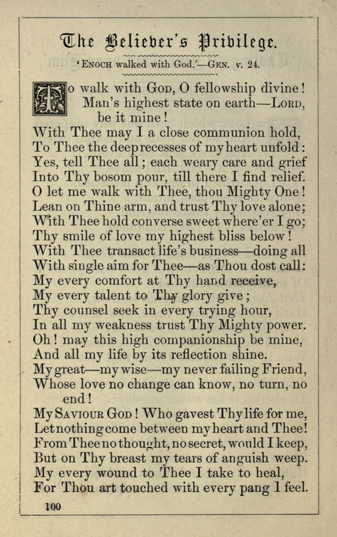 One Hundred Choice Hymns: in large type page 100