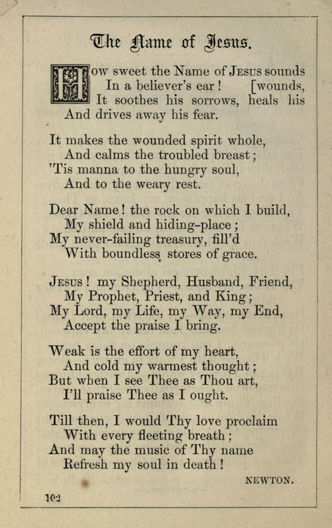 One Hundred Choice Hymns: in large type page 102