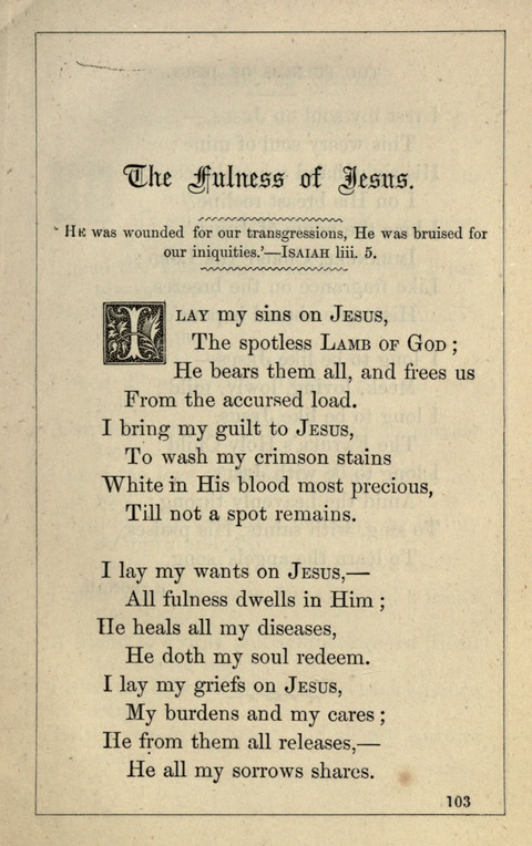 One Hundred Choice Hymns: in large type page 103