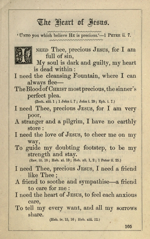 One Hundred Choice Hymns: in large type page 105