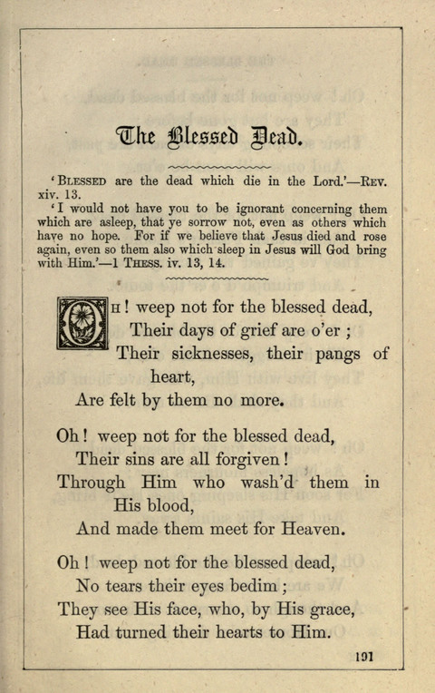 One Hundred Choice Hymns: in large type page 191