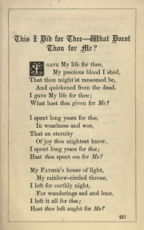 One Hundred Choice Hymns: in large type page 217