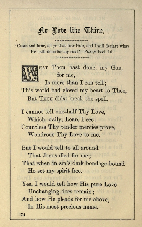 One Hundred Choice Hymns: in large type page 74