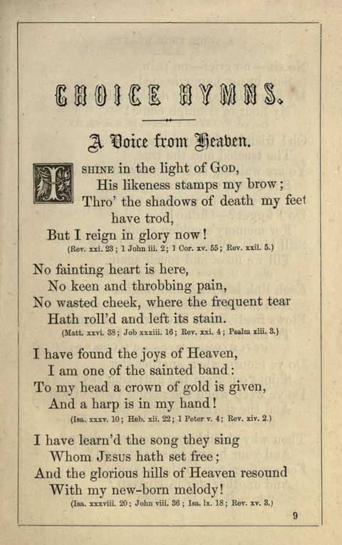 One Hundred Choice Hymns: in large type page 9