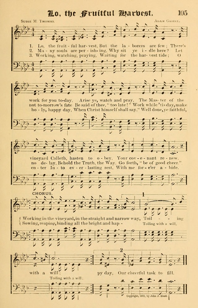 Our Hymns: compiled for use in the services of the Baptist Temple page 105