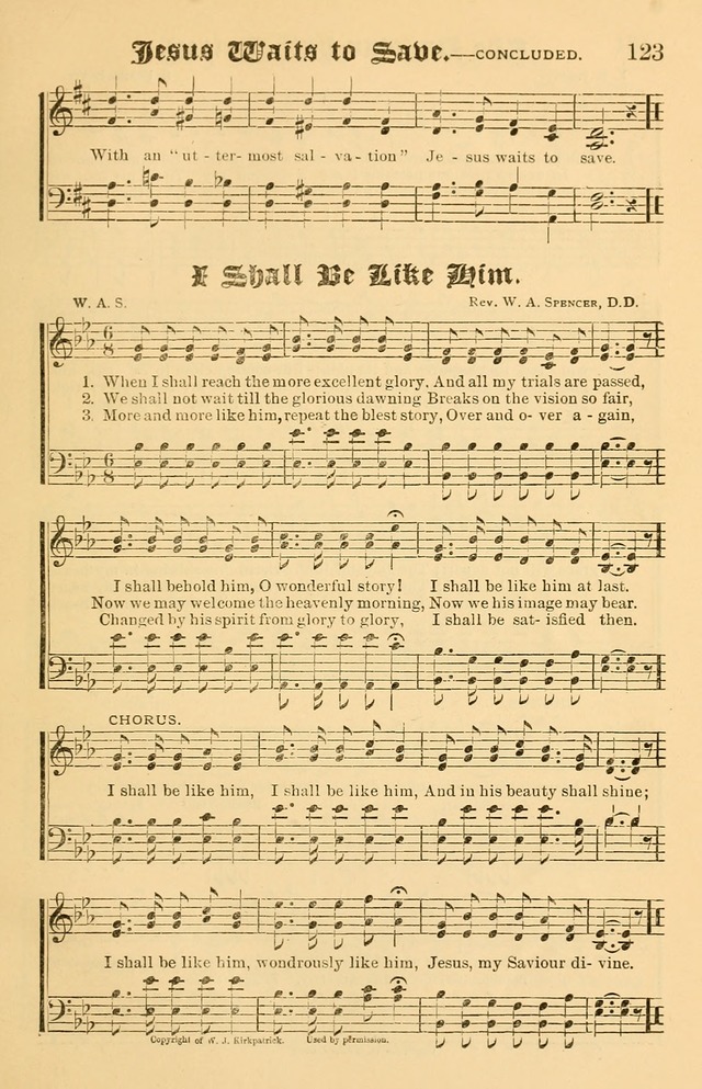 Our Hymns: compiled for use in the services of the Baptist Temple page 123