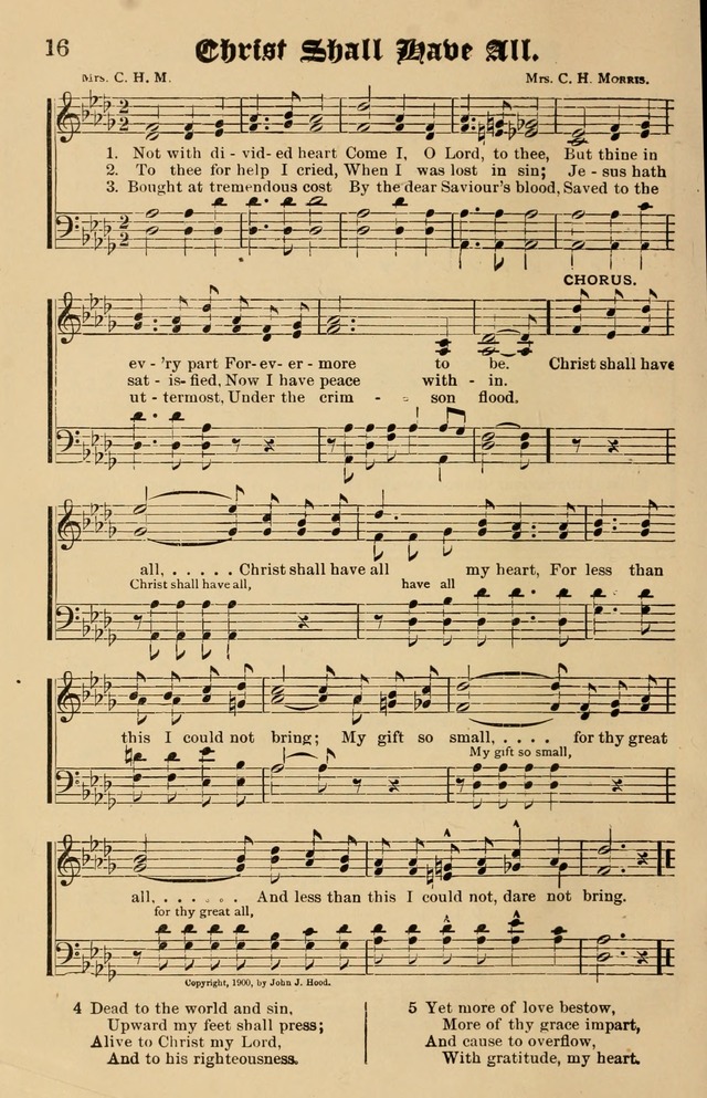 Our Hymns: compiled for use in the services of the Baptist Temple page 16