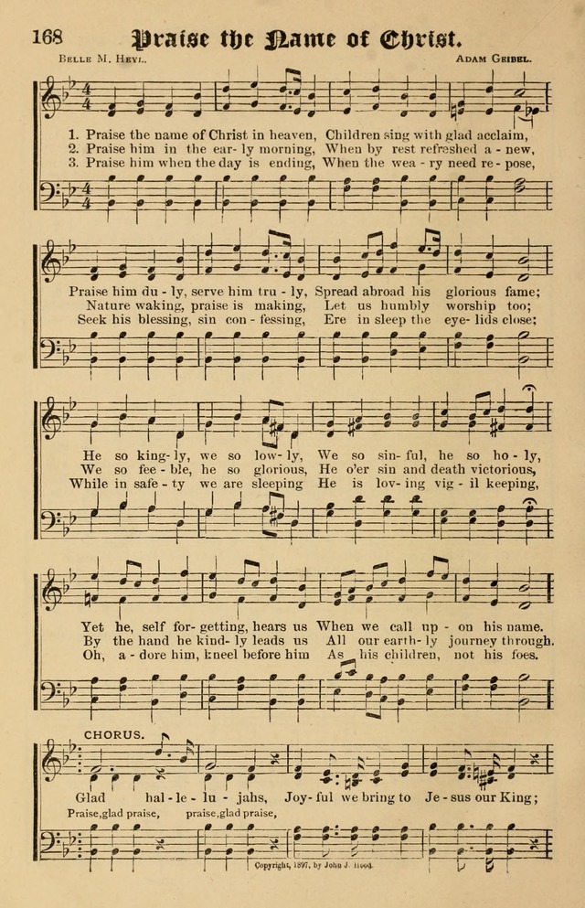 Our Hymns: compiled for use in the services of the Baptist Temple page 168