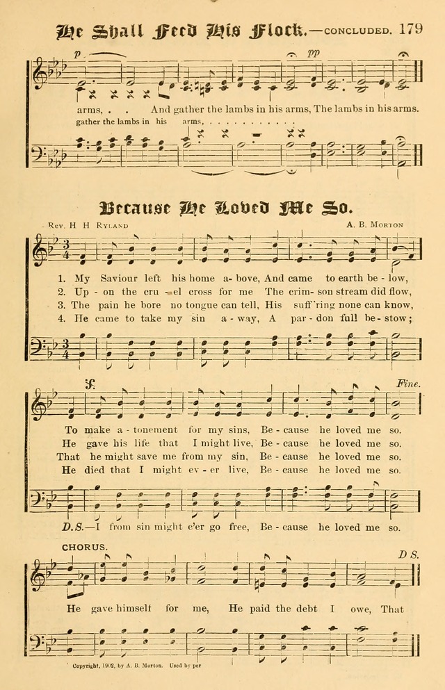 Our Hymns: compiled for use in the services of the Baptist Temple page 179
