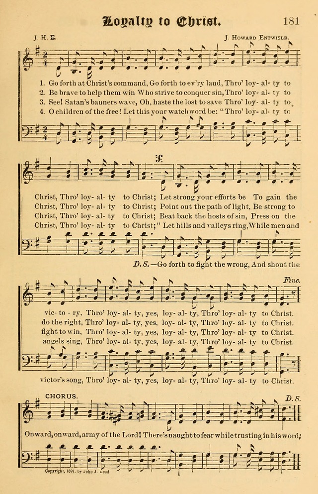 Our Hymns: compiled for use in the services of the Baptist Temple page 181