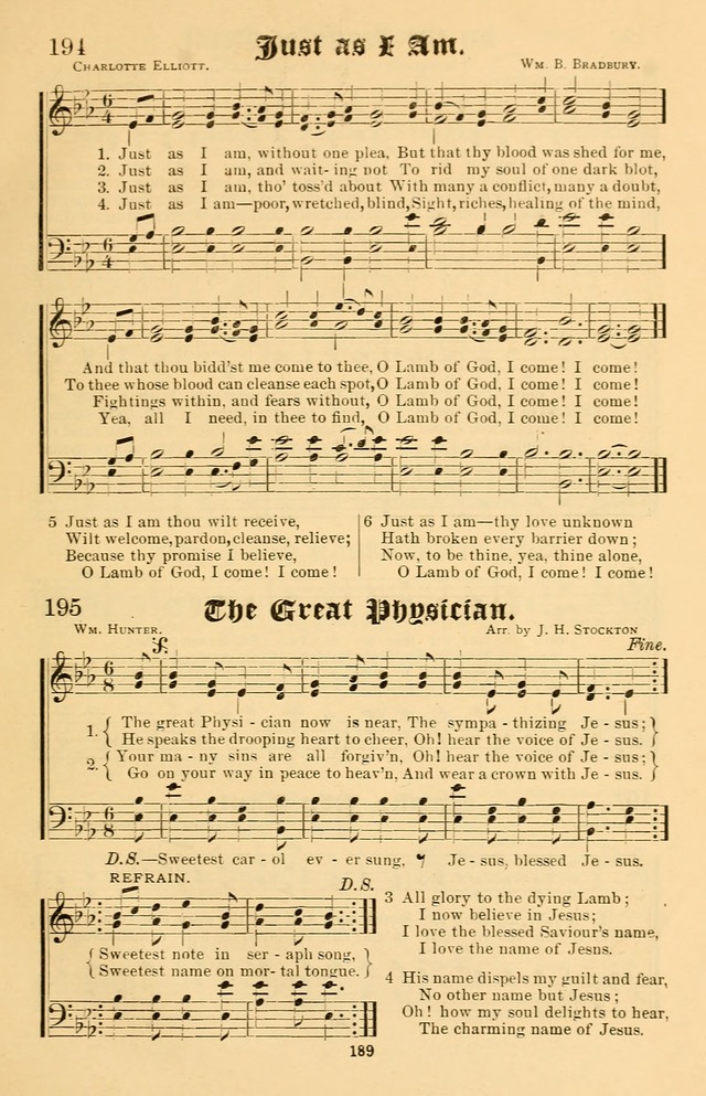 Our Hymns: compiled for use in the services of the Baptist Temple page 189