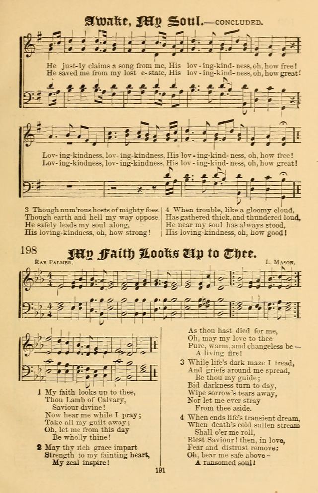 Our Hymns: compiled for use in the services of the Baptist Temple page 191