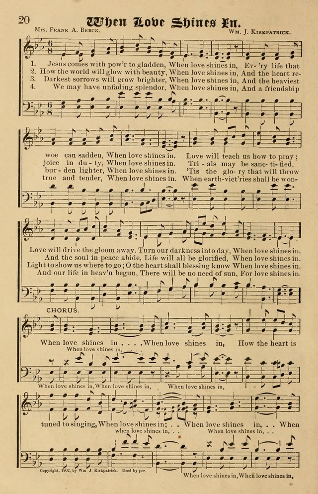 Our Hymns: compiled for use in the services of the Baptist Temple page 20