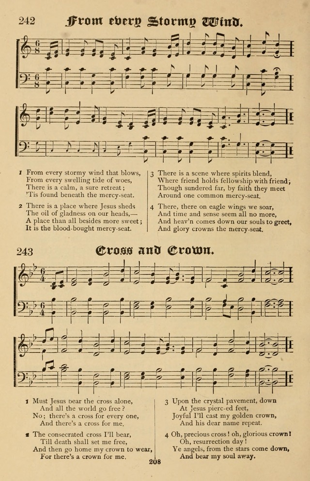 Our Hymns: compiled for use in the services of the Baptist Temple page 208