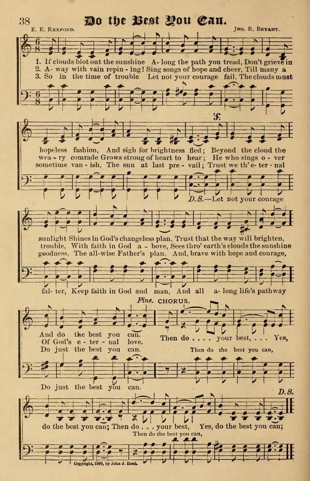 Our Hymns: compiled for use in the services of the Baptist Temple page 38