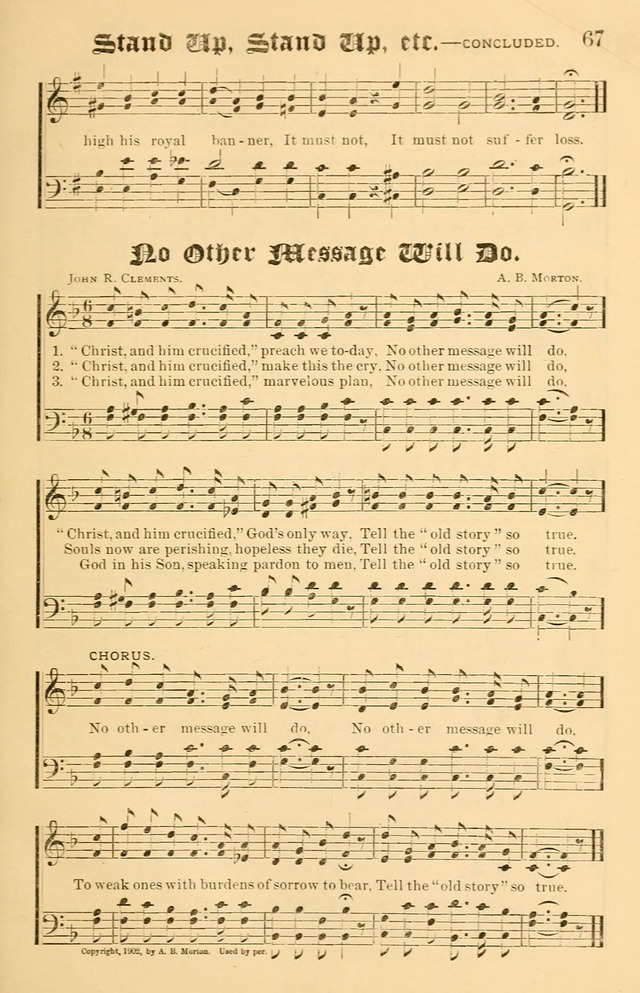 Our Hymns: compiled for use in the services of the Baptist Temple page 67
