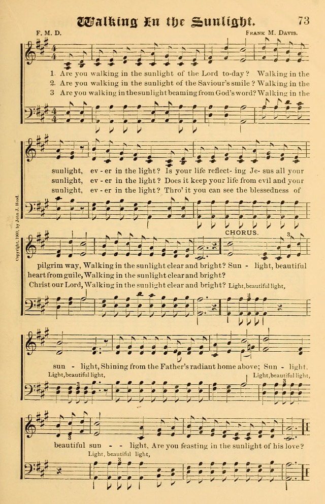 Our Hymns: compiled for use in the services of the Baptist Temple page 73