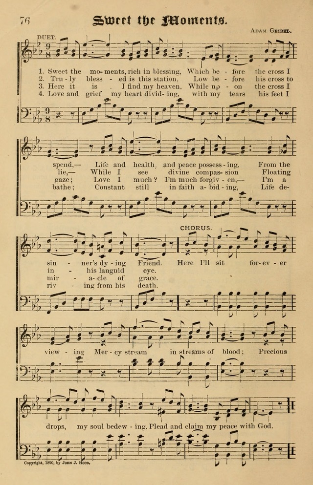 Our Hymns: compiled for use in the services of the Baptist Temple page 76