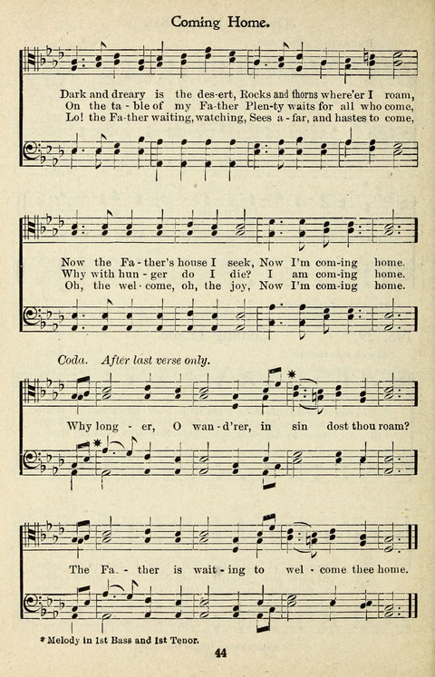 One Hundred Gospel Hymns: for male voices page 42