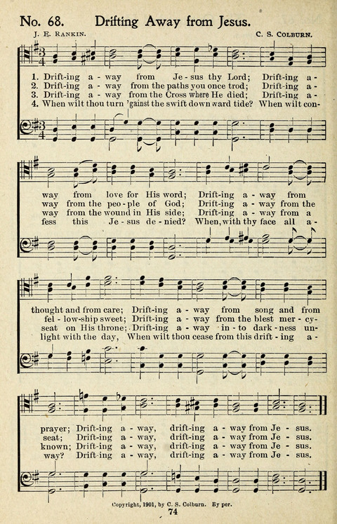One Hundred Gospel Hymns: for male voices page 72