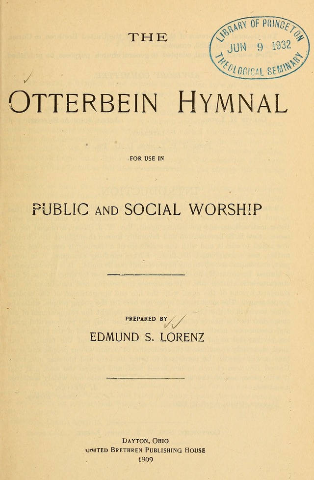 The Otterbein Hymnal: for use in public and social worship page 6