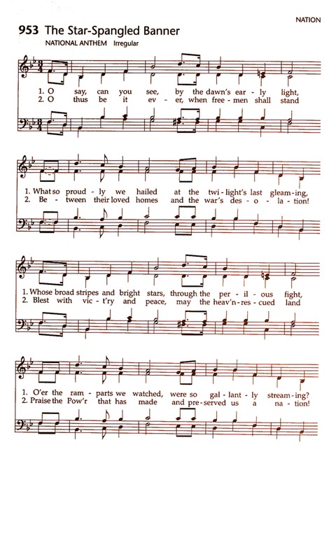 Shaded Udholde erindringsmønter O Say, Can You See (The Star-Spangled Banner) | Hymnary.org