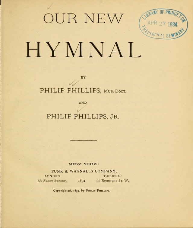 Our New Hymnal page 1