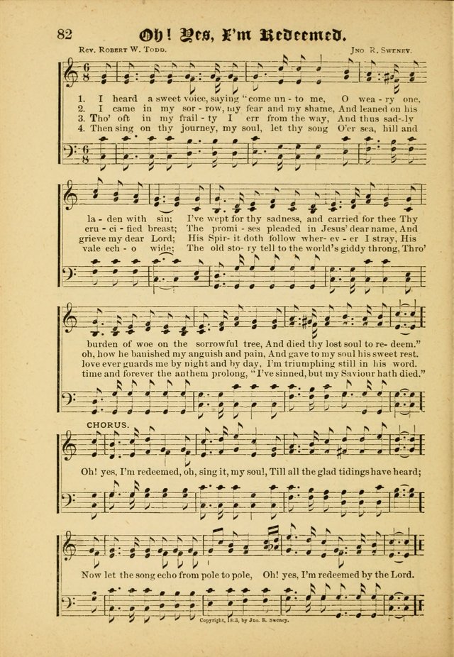 Our Praise in Song: a collection of hymns and sacred melodies, adapted for use by Sunday schools, Endeavor societies, Epworth Leagues, evangelists, pastors, choristers, etc. page 82