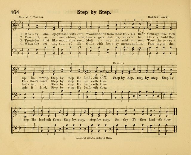 Our Song Book: a collection of songs selected and edited expressly for the Sunday School of the First Baptist Peddie Memorial Church, Newark, N. J. page 163