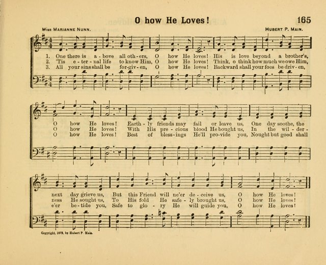Our Song Book: a collection of songs selected and edited expressly for the Sunday School of the First Baptist Peddie Memorial Church, Newark, N. J. page 164
