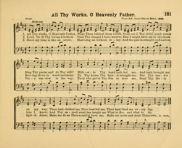 Our Song Book: a collection of songs selected and edited expressly for the Sunday School of the First Baptist Peddie Memorial Church, Newark, N. J. page 180