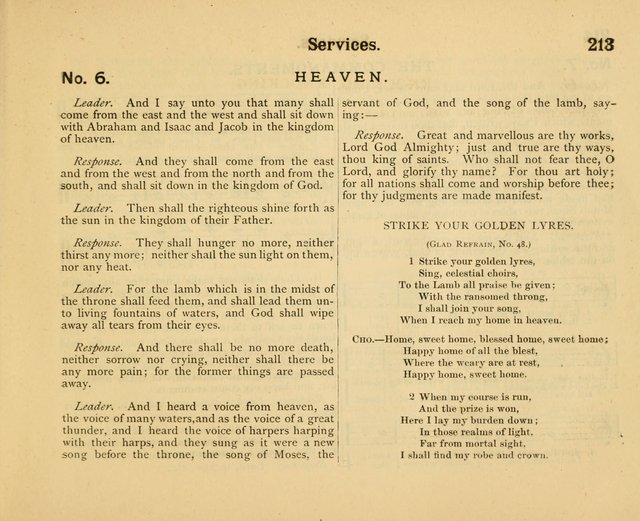 Our Song Book: a collection of songs selected and edited expressly for the Sunday School of the First Baptist Peddie Memorial Church, Newark, N. J. page 212