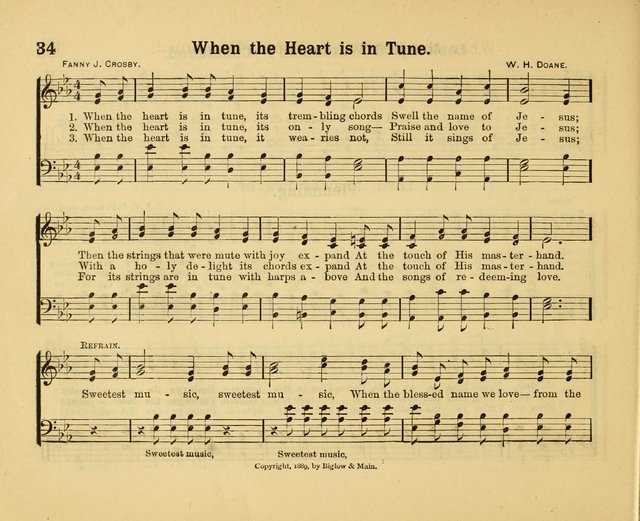 Our Song Book: a collection of songs selected and edited expressly for the Sunday School of the First Baptist Peddie Memorial Church, Newark, N. J. page 33