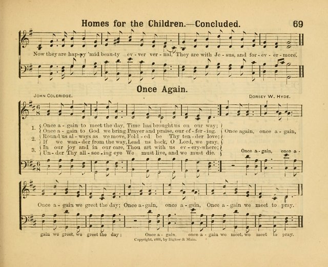 Our Song Book: a collection of songs selected and edited expressly for the Sunday School of the First Baptist Peddie Memorial Church, Newark, N. J. page 68