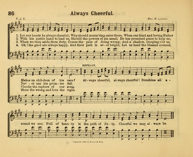 Our Song Book: a collection of songs selected and edited expressly for the Sunday School of the First Baptist Peddie Memorial Church, Newark, N. J. page 85
