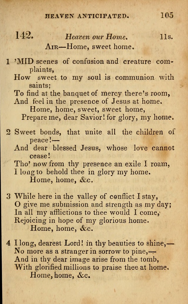 Oberlin social & sabbath school hymn book page 105