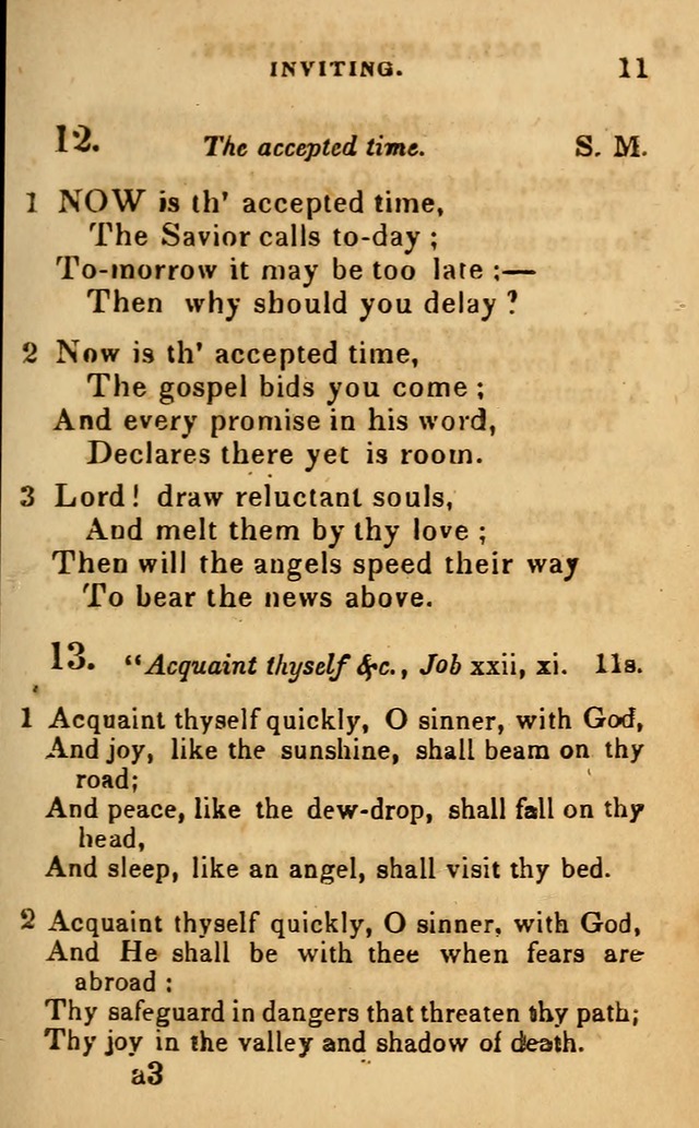 Oberlin social & sabbath school hymn book page 11