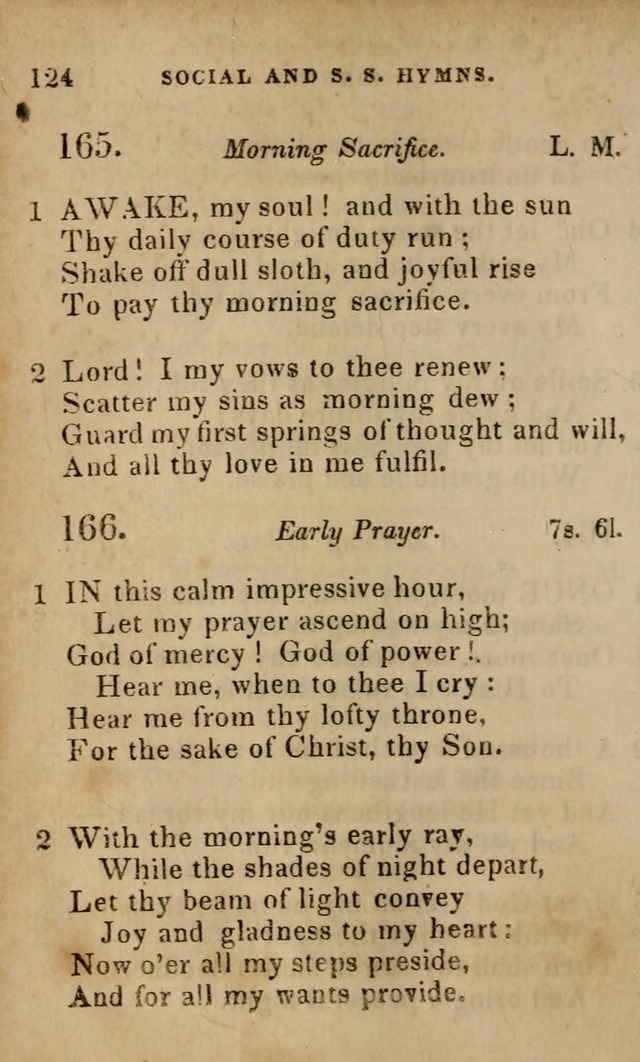 Oberlin social & sabbath school hymn book page 124