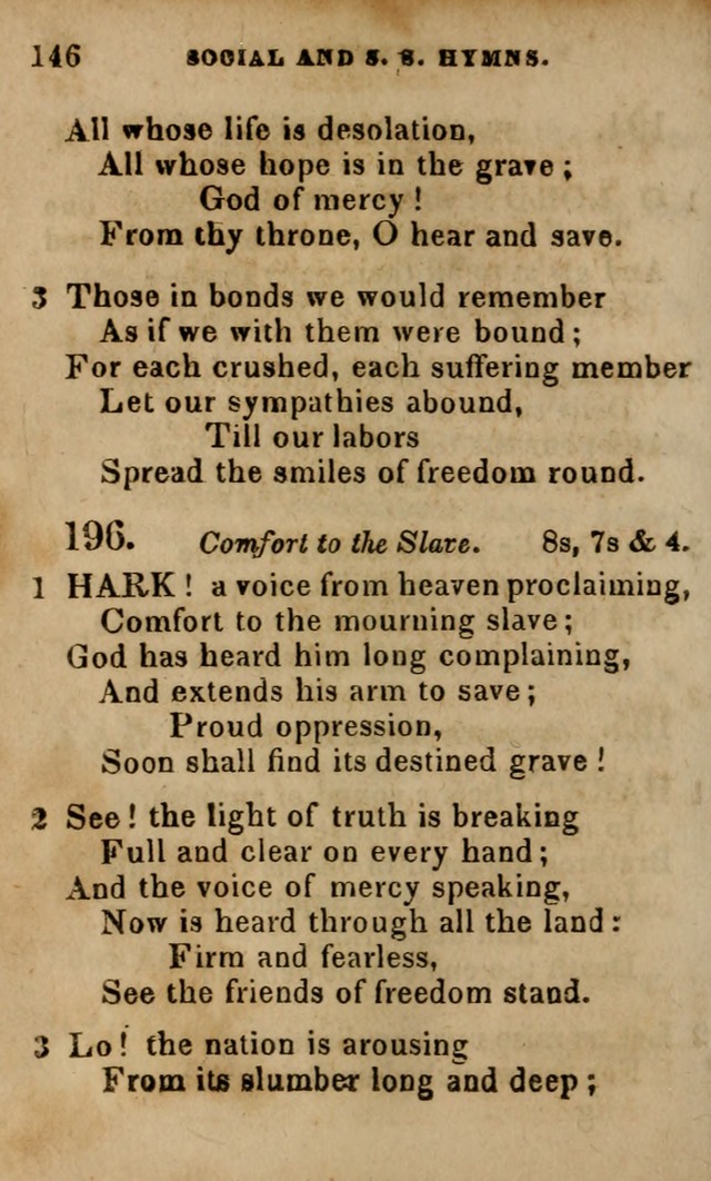 Oberlin social & sabbath school hymn book page 146