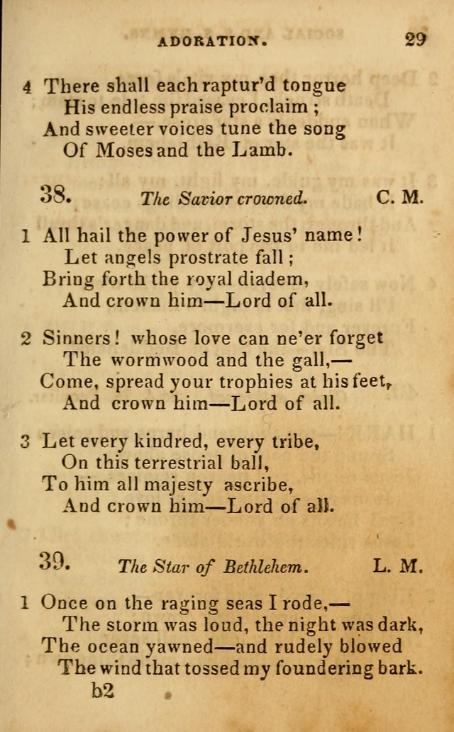 Oberlin social & sabbath school hymn book page 29