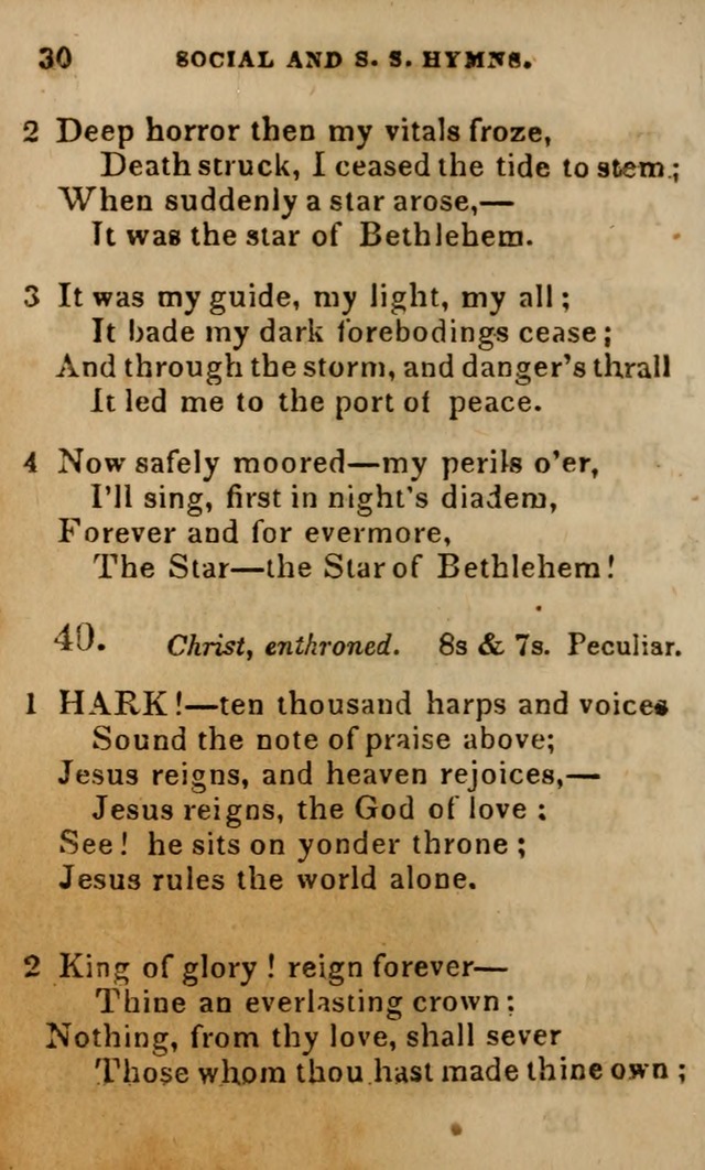 Oberlin social & sabbath school hymn book page 30