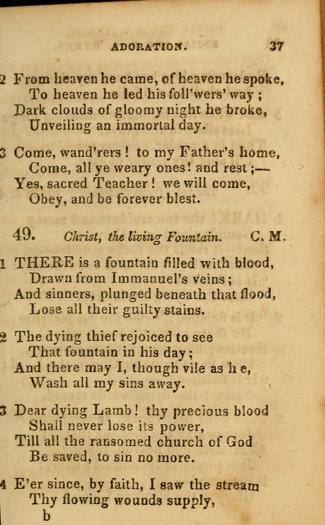 Oberlin social & sabbath school hymn book page 37