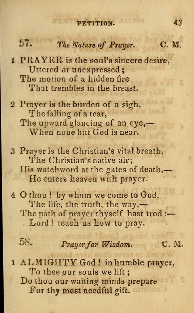 Oberlin social & sabbath school hymn book page 43